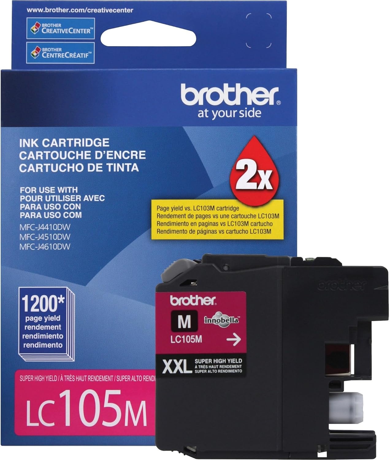 image:imageBrother Printer LC1053PKS Ink Cyan magenta yellowMagenta