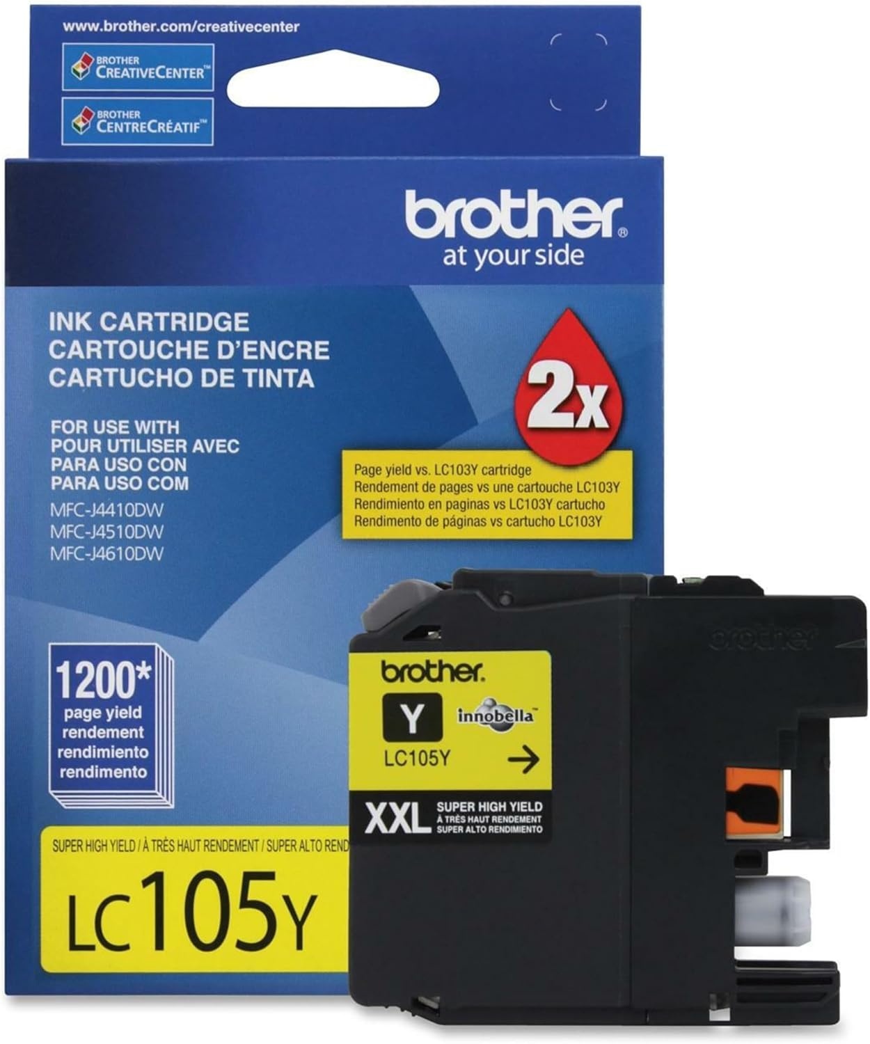 image:imageBrother Printer LC1053PKS Ink Cyan magenta yellowYellow