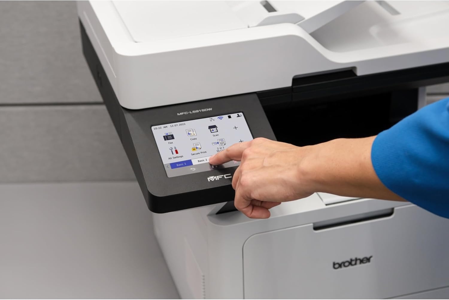 image:imageBrother Professional Laser Printer AllinOne with Scanner and Copier HighSpeed 50 ppm Monochrome Printing Wireless Network Ready DualBand WiFi Auto 2Sided Print MFCL5915DWNew