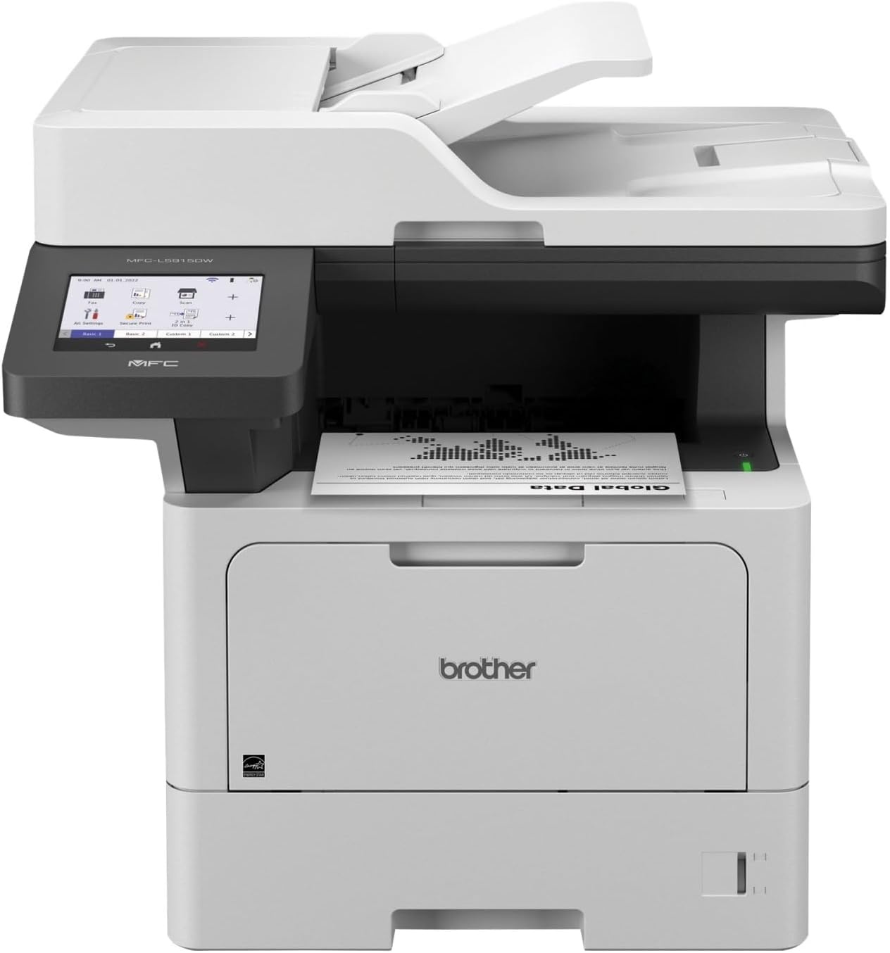 image:imageBrother Professional Laser Printer AllinOne with Scanner and Copier HighSpeed 50 ppm Monochrome Printing Wireless Network Ready DualBand WiFi Auto 2Sided Print MFCL5915DWNew