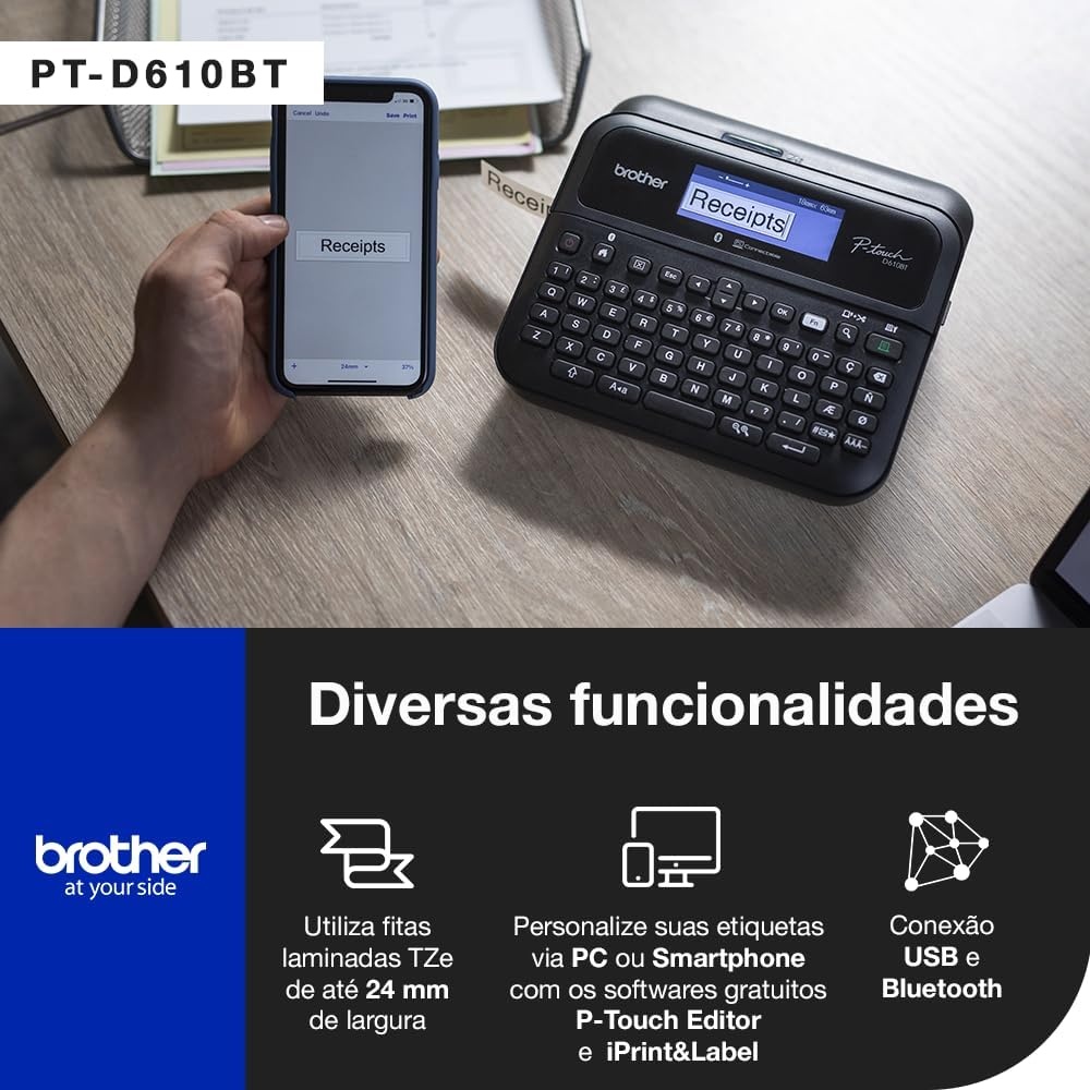 image:imageBrother Ptouch PTD610BT Business Professional Connected Label Maker With BluetoothPTD610BT