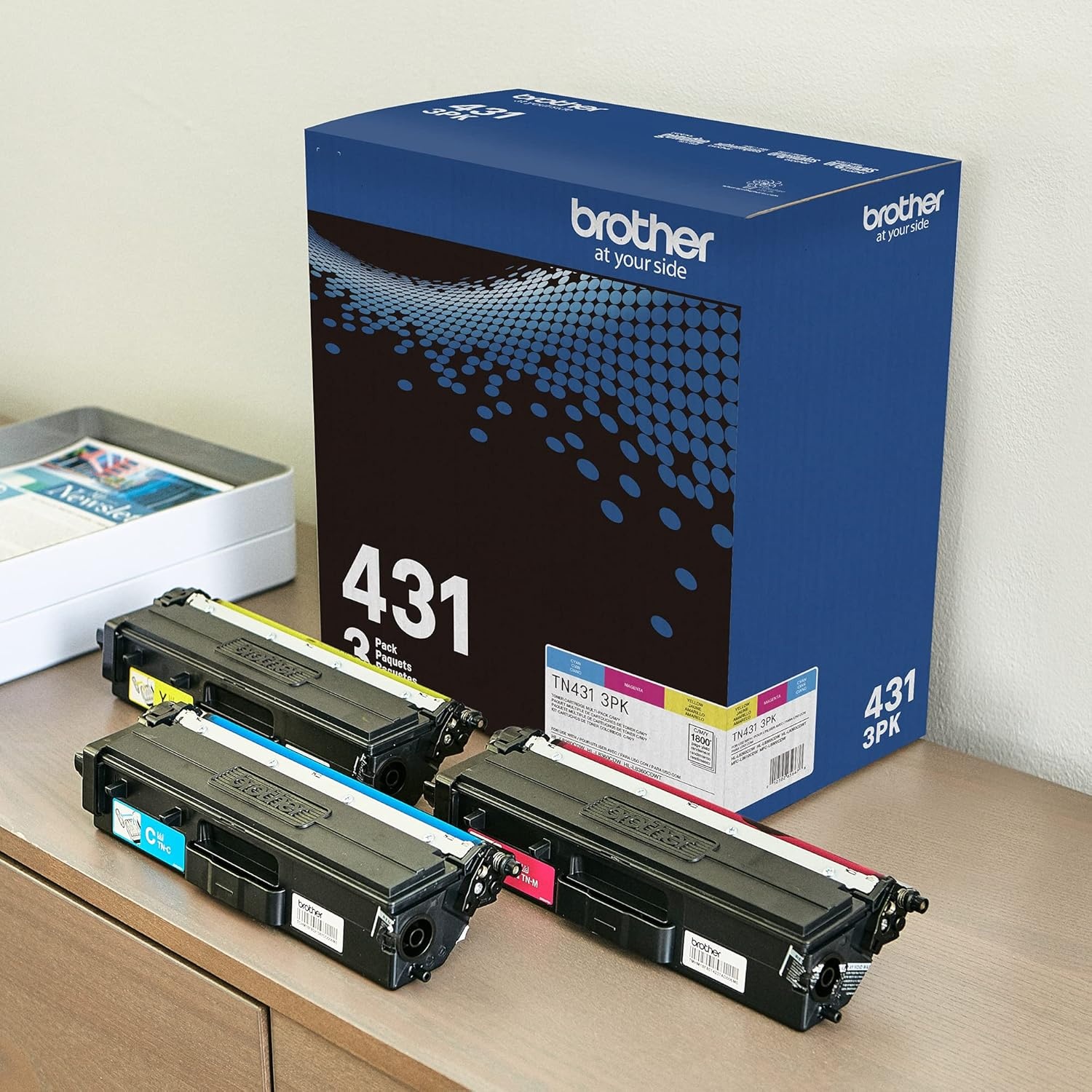 image:imageBrother TN431 3PK Cyan Magenta Yellow Standard Yield Model TN4313PKColors