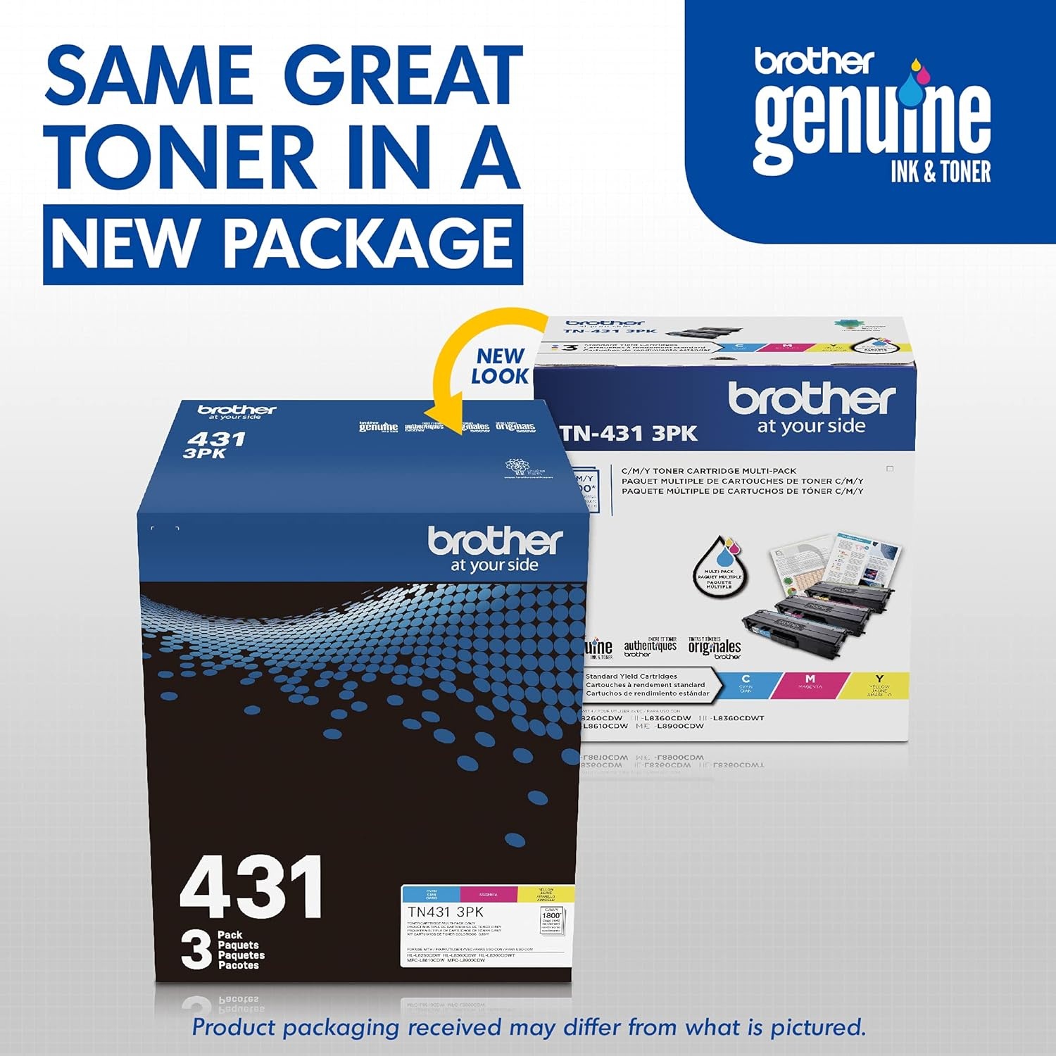 image:imageBrother TN431 3PK Cyan Magenta Yellow Standard Yield Model TN4313PKColors