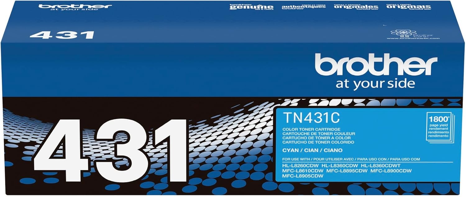 image:imageBrother TN431 3PK Cyan Magenta Yellow Standard Yield Model TN4313PKCyan