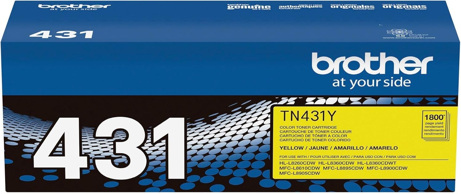 image:imageBrother TN431 3PK Cyan Magenta Yellow Standard Yield Model TN4313PKYellow