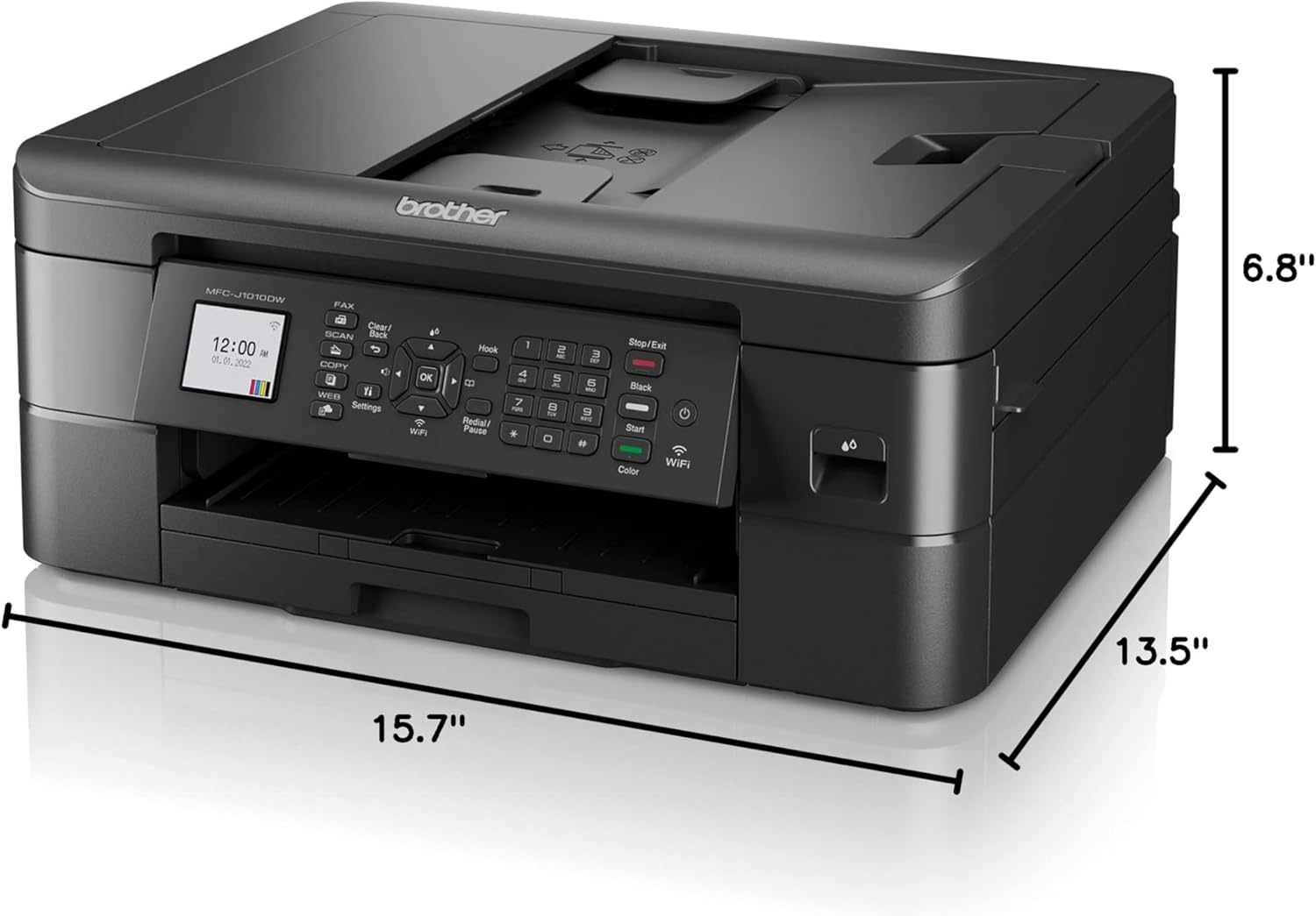 image:imageBrother Work Smart 1360 Wireless Color Inkjet AllinOne Printer with Automatic Duplex Printing and 18 Color Display Includes Refresh Subscription Trial1 MFCJ1360DW Uses LC501 Series InksPrevious Model MFCJ1010DW