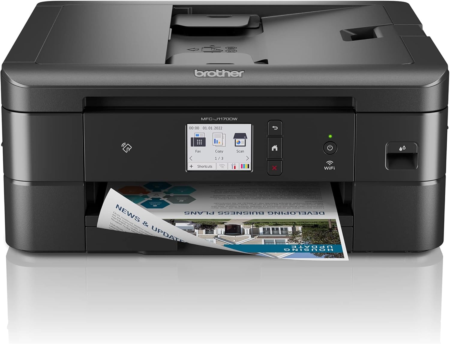 image:imageBrother Work Smart 1410 Wireless Color Inkjet AllinOne Printer with 27 Touchscreen and Automatic Duplex Printing Includes Refresh Subscription Trial1 MFCJ1410DWPrevious Model MFCJ1170DW