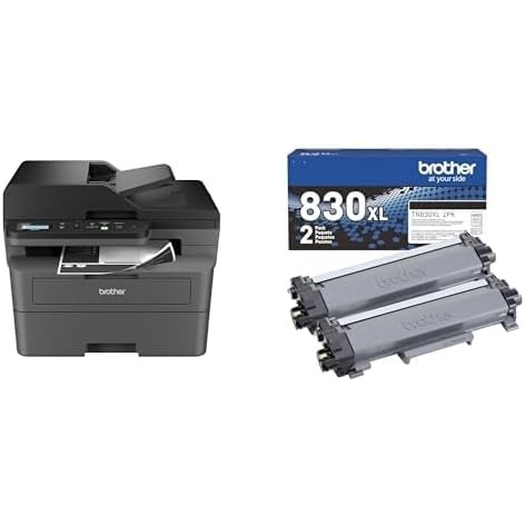 image:imageBrother DCPL2640DW Wireless Compact Monochrome MultiFunction Laser Printer with Copy and Scan Duplex Mobile Black amp White Includes Refresh Subscription Trial1 Works with AlexaNew