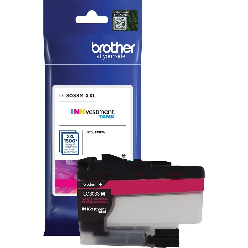 image:imageBrother Genuine LC3033C Single Pack Super HighYield Cyan INKvestment Tank Ink Cartridge Page Yield Up to 1500 Pages LC3033 Amazon Dash Replenishment CartridgeMagenta