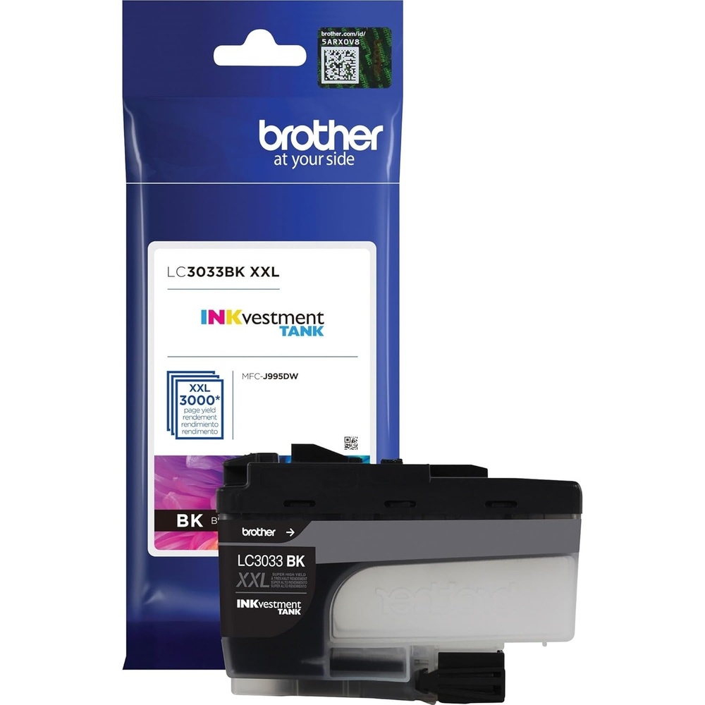 image:imageBrother Genuine LC3033C Single Pack Super HighYield Cyan INKvestment Tank Ink Cartridge Page Yield Up to 1500 Pages LC3033 Amazon Dash Replenishment CartridgeBlack