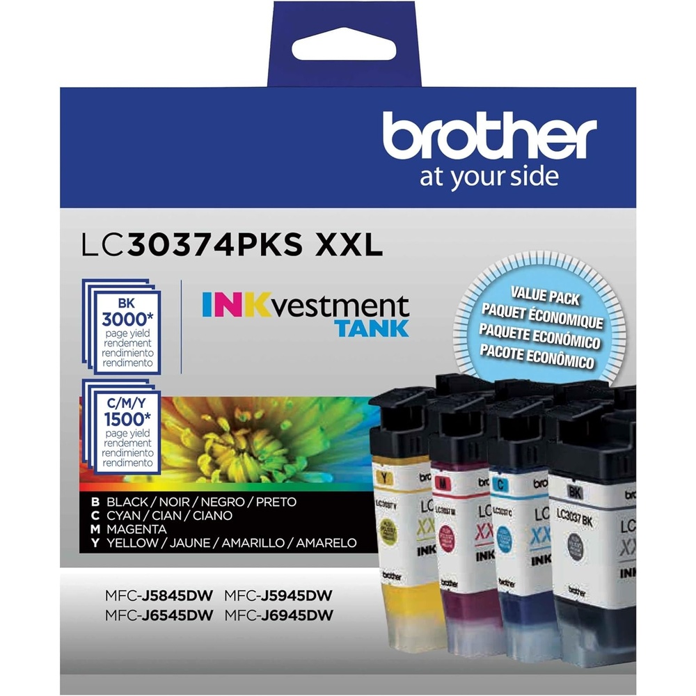 image:imageBrother Genuine LC3039C Single Pack Ultra HighYield Cyan INKvestment Tank Ink Cartridge Page Yield Up to 5000 Pages LC3039 Amazon Dash Replenishment CartridgeBlack and Colors