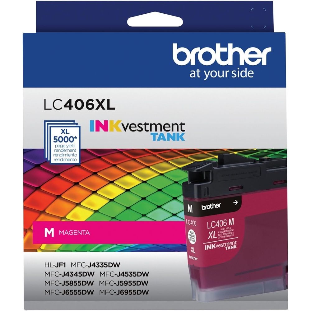 image:imageBrother Genuine LC406M Standard Yield Magenta INKvestment Tank Ink CartridgeMagenta