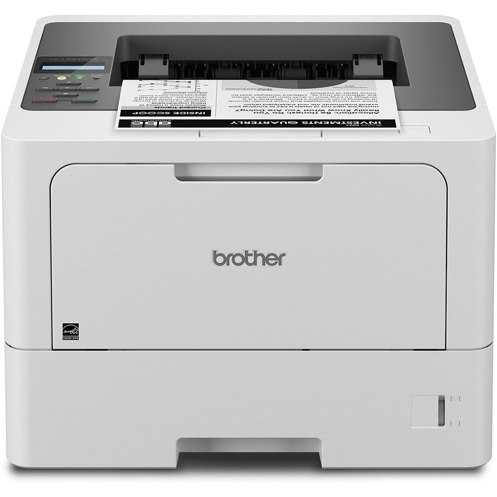 image:imageBrother HLL5210DWT Business Monochrome Laser Printer with Dual Trays Wireless and Gigabit Ethernet Networking Duplex Printing Large Paper Capacity and Mobile Printing WhiteHLL5210DW
