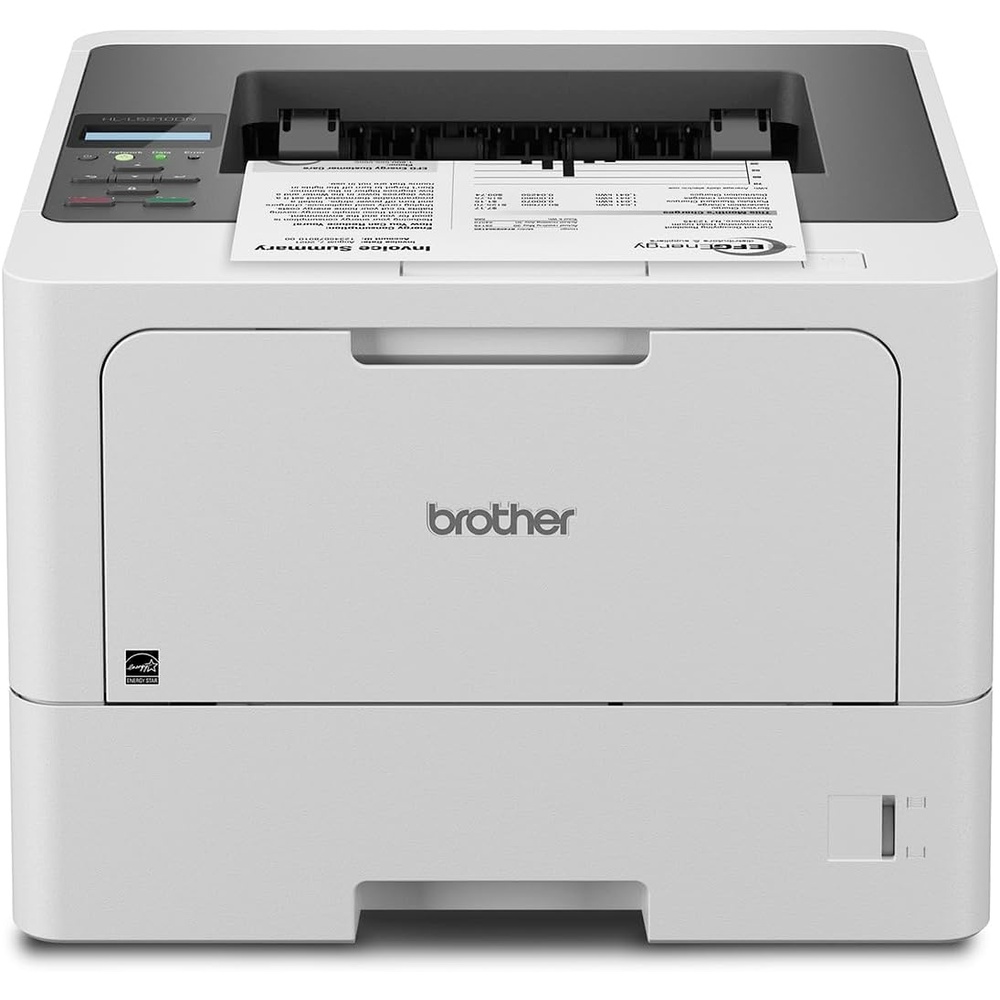 image:imageBrother HLL5210DWT Business Monochrome Laser Printer with Dual Trays Wireless and Gigabit Ethernet Networking Duplex Printing Large Paper Capacity and Mobile Printing WhiteHLL5210DN