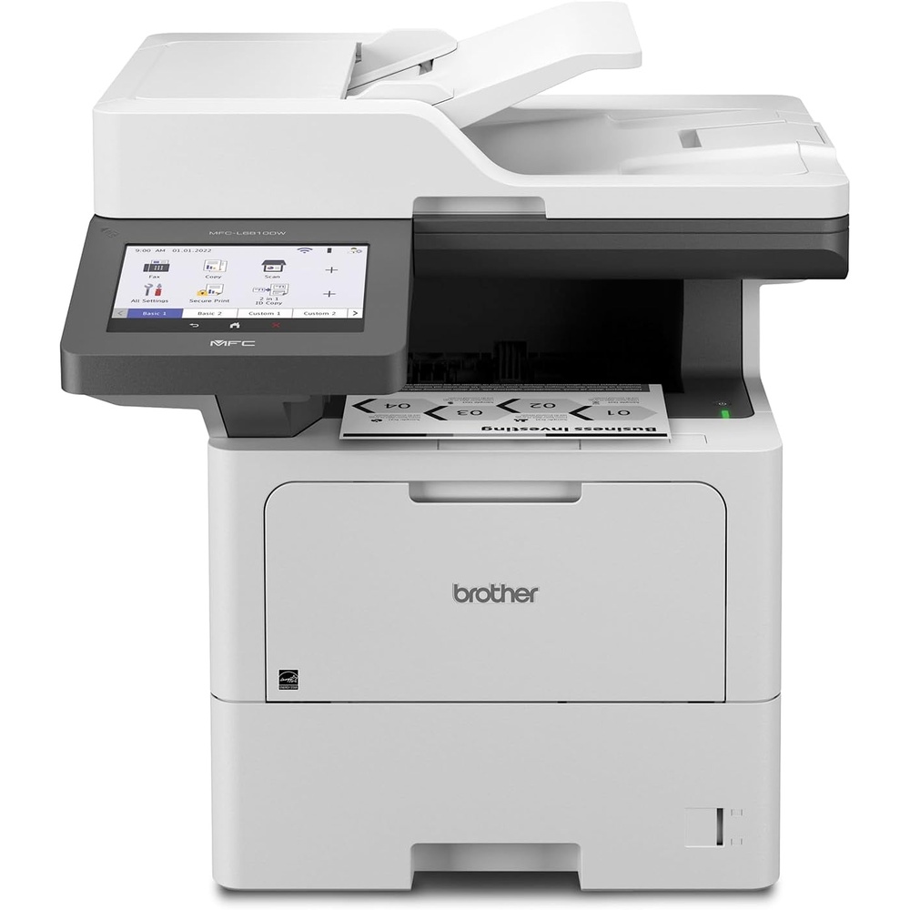 image:imageBrother MFCL6810DW Enterprise Monochrome Laser AllinOne Printer Large Paper Capacity Wireless Networking Advanced Security Features and Duplex Print Scan and Copy Works with AlexaRenewed MFCL6810DW