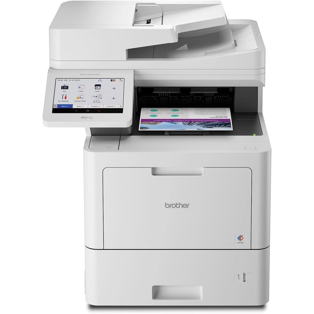 image:imageBrother MFCL9610CDN Enterprise Color Laser AllinOne Printer with Fast Printing Large Paper Capacity and Advanced Security FeaturesMFCL9610CDN