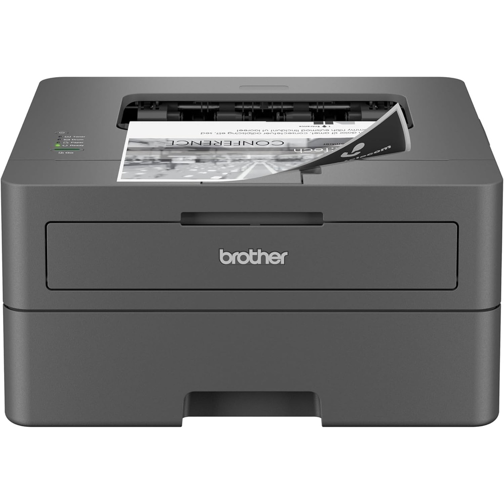 image:imageBrother Monochrome Laser Printer with 32 PPM Speed and Automatic 2Sided Printing for Home Office Fast Black and White Output Compact Design with 250Sheet Capacity HLL2400DNew