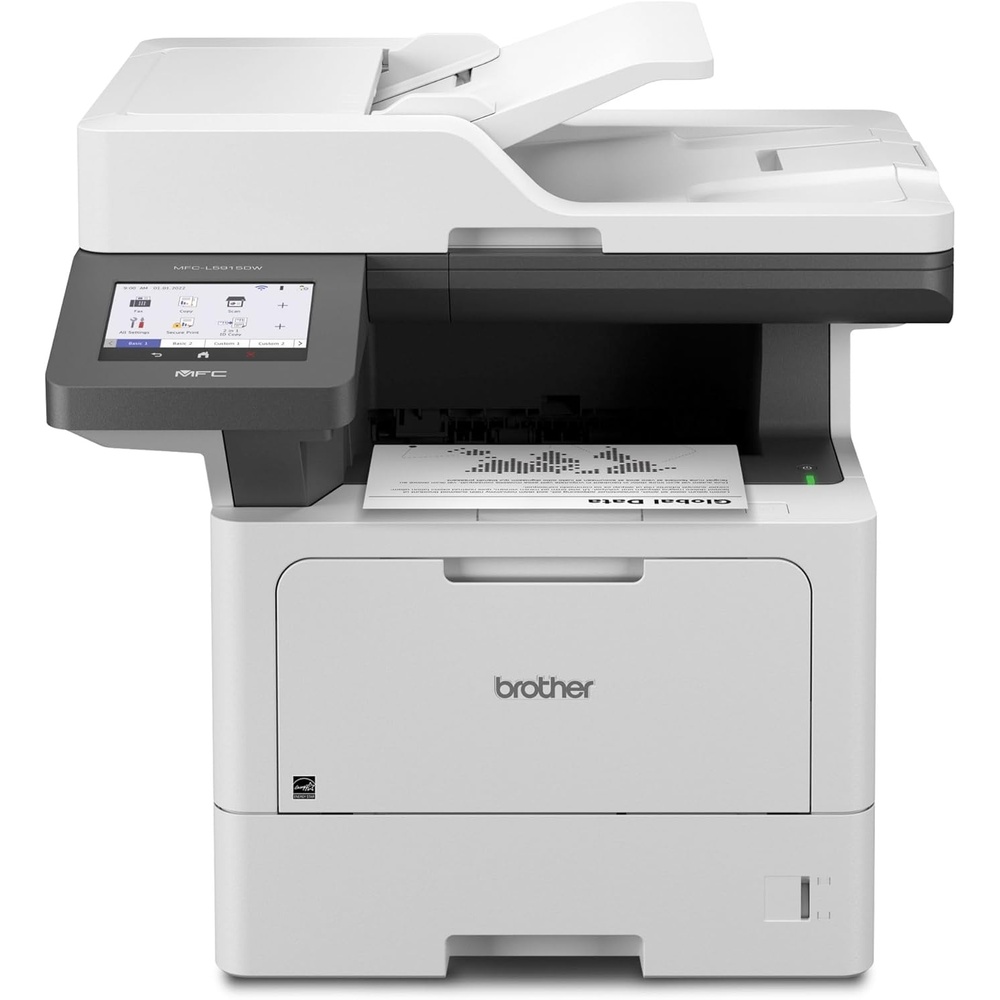 image:imageBrother Professional Laser Printer AllinOne with Scanner and Copier HighSpeed 50 ppm Monochrome Printing Wireless Network Ready DualBand WiFi Auto 2Sided Print MFCL5915DWNew