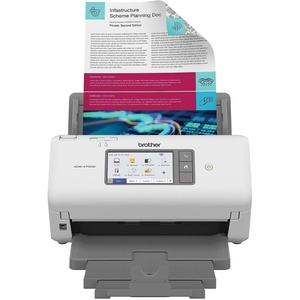 image:imageBrother ADS4700W Professional Desktop Scanner with Fast Scan Speeds Duplex Wireless and Large Touchscreen WhiteNew ADS4700W Adds Larger Touchscreen Display