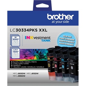 image:imageBrother Genuine LC3033C Single Pack Super HighYield Cyan INKvestment Tank Ink Cartridge Page Yield Up to 1500 Pages LC3033 Amazon Dash Replenishment CartridgeBlack and Colors