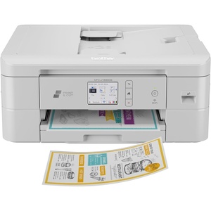 image:imageBrother Wireless AllinOne Color Inkjet Printer with Auto Paper Cutter Scanner Copier and Fax for Home Office Print and Cut Machine with Mobile Printing and 150Sheet Capacity J1800DW