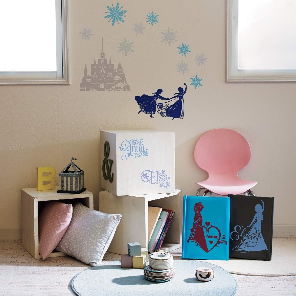 image:imageBrother ScanNCut Disney Frozen HomeDeco Pattern Collection 1 CADSNP04 27 Designs with Olaf Elsa Anna amp More Vinyl Wall Art Ironon Transfers for Clothing DIY Stencil Templates Party Decorations