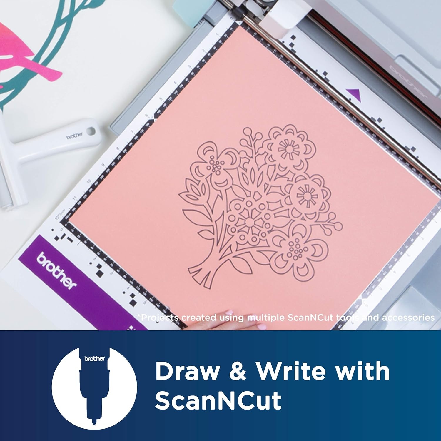 image:imageBrother ScanNCut Pen Holder CAPENHL1 Holds Brother Color and Erasable Markers for Drawing and Writing Craft Projects
