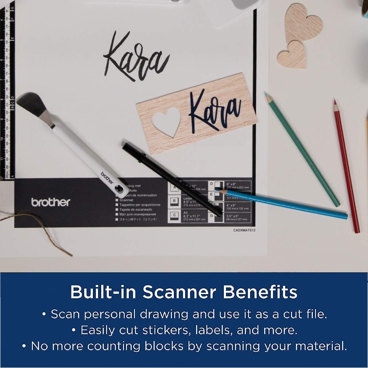 image:imageBrother ScanNCut SDX125E Electronic DIY Cutting Machine with Scanner Make Custom Stickers Vinyl Wall Art Greeting Cards and More with 682 Included PatternsTitaniumGrey