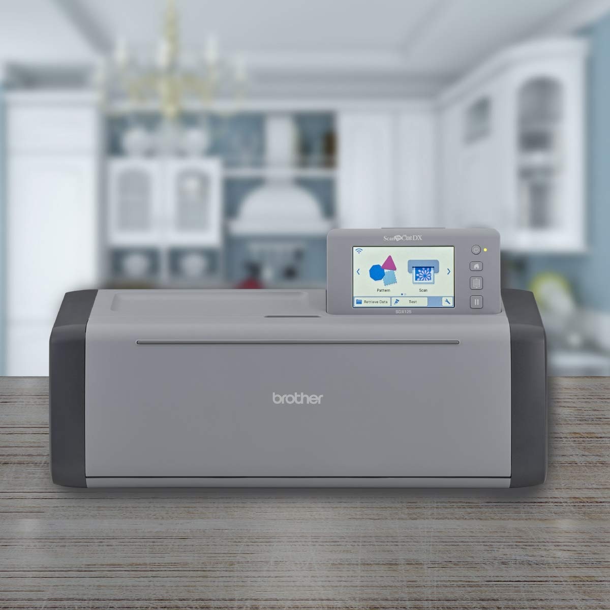 image:imageBrother ScanNCut SDX125E Electronic DIY Cutting Machine with Scanner Make Custom Stickers Vinyl Wall Art Greeting Cards and More with 682 Included PatternsTitaniumGrey