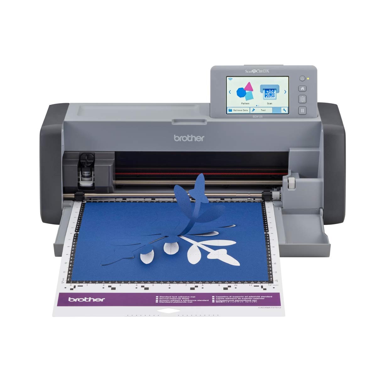 image:imageBrother ScanNCut SDX125E Electronic DIY Cutting Machine with Scanner Make Custom Stickers Vinyl Wall Art Greeting Cards and More with 682 Included PatternsTitaniumGrey