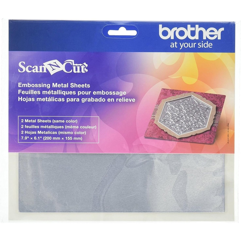image:imageBrother CAEBSSMS1 Embossing Silver Metal SheetsSilverSilver