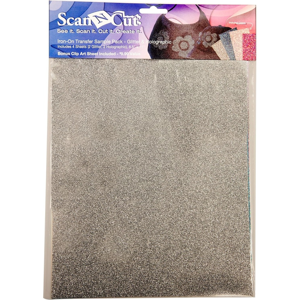 image:imageBrother ScanNCut CATSP01 IronOn Transfer Sample Pack Glitter amp Holographic