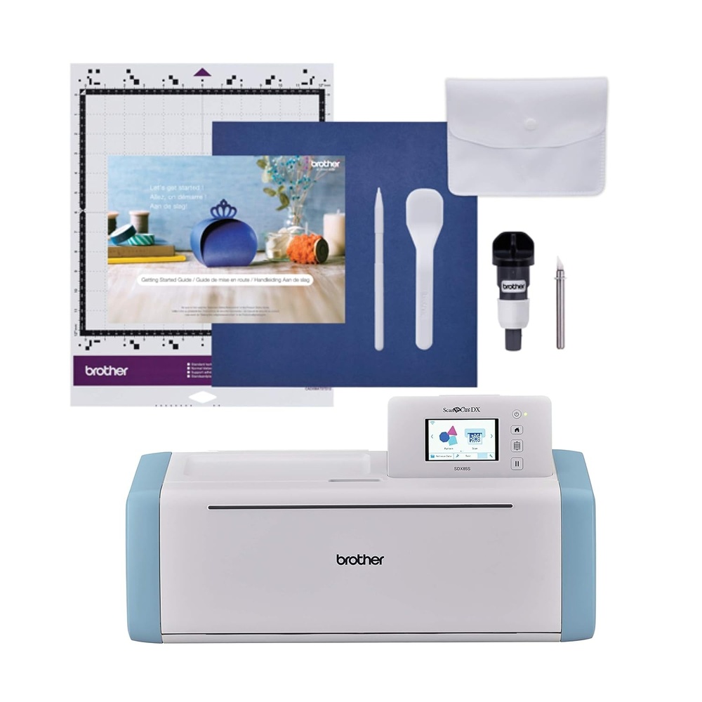image:imageBrother ScanNCut SDX85C Electronic DIY Cutting Machine with Scanner Make Vinyl Wall Art Appliques Homemade Cards and More with 251 Included PatternsSky Blue