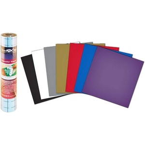 image:imageBrother ScanNCut DX CAVINYLMP Adhesive Craft Vinyl Multipack 10 Sheets 12 x 12 IndoorOutdoor for DIY Decals Stencils and More Mixed Colors12 x 6 Roll  10 Sheets