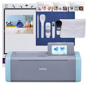 image:imageBrother ScanNCut SDX125E Electronic DIY Cutting Machine with Scanner Make Custom Stickers Vinyl Wall Art Greeting Cards and More with 682 Included PatternsTitaniumAqua
