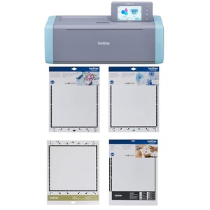 image:imageBrother ScanNCut SDX125E Electronic DIY Cutting Machine with Scanner Make Custom Stickers Vinyl Wall Art Greeting Cards and More with 682 Included PatternsGreyAqua