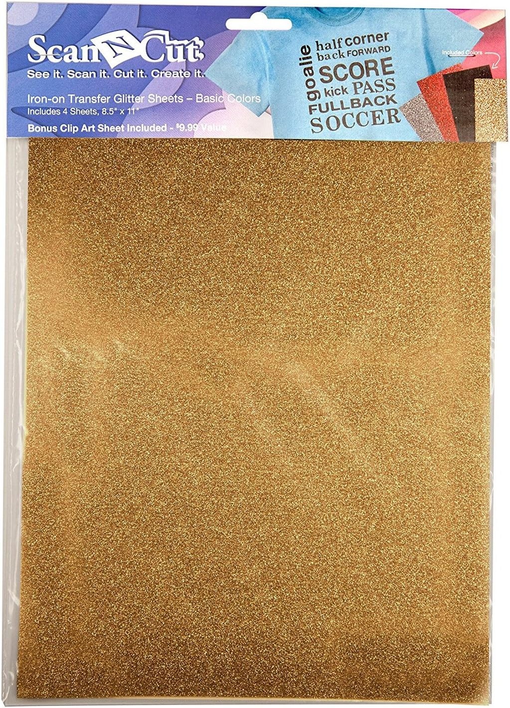 image:imageBrother ScanNCut CATG01 IronOn Transfer Glitter Sheets Multicolor