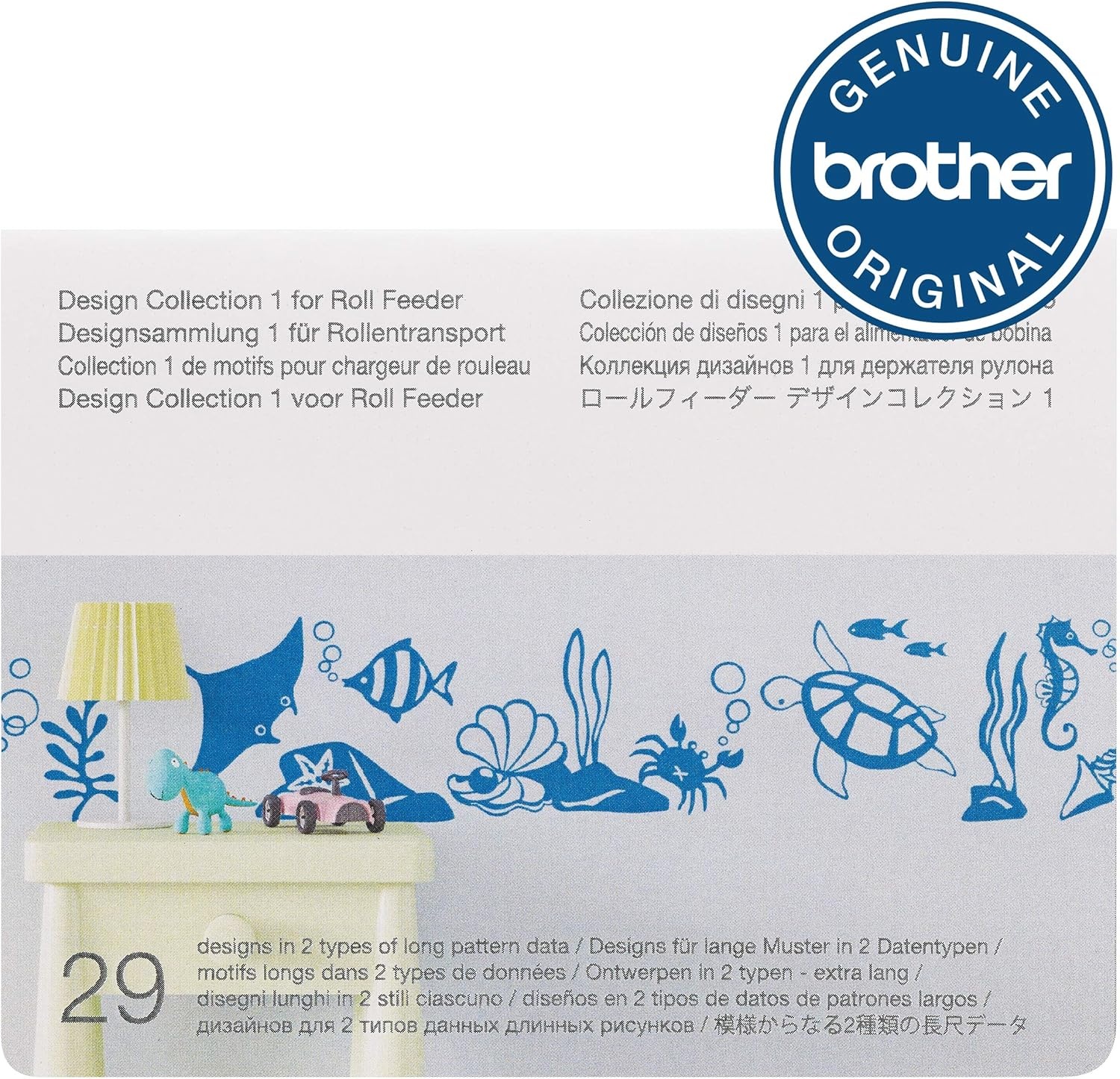 image:imageBrother ScanNCut DX Animal Pattern Collection for Roll Feeder CADXRFDP01 Includes 29 Designs with Sea Creatures and Woodland Animals Make Vinyl Wall Decals Up to 6 Long White