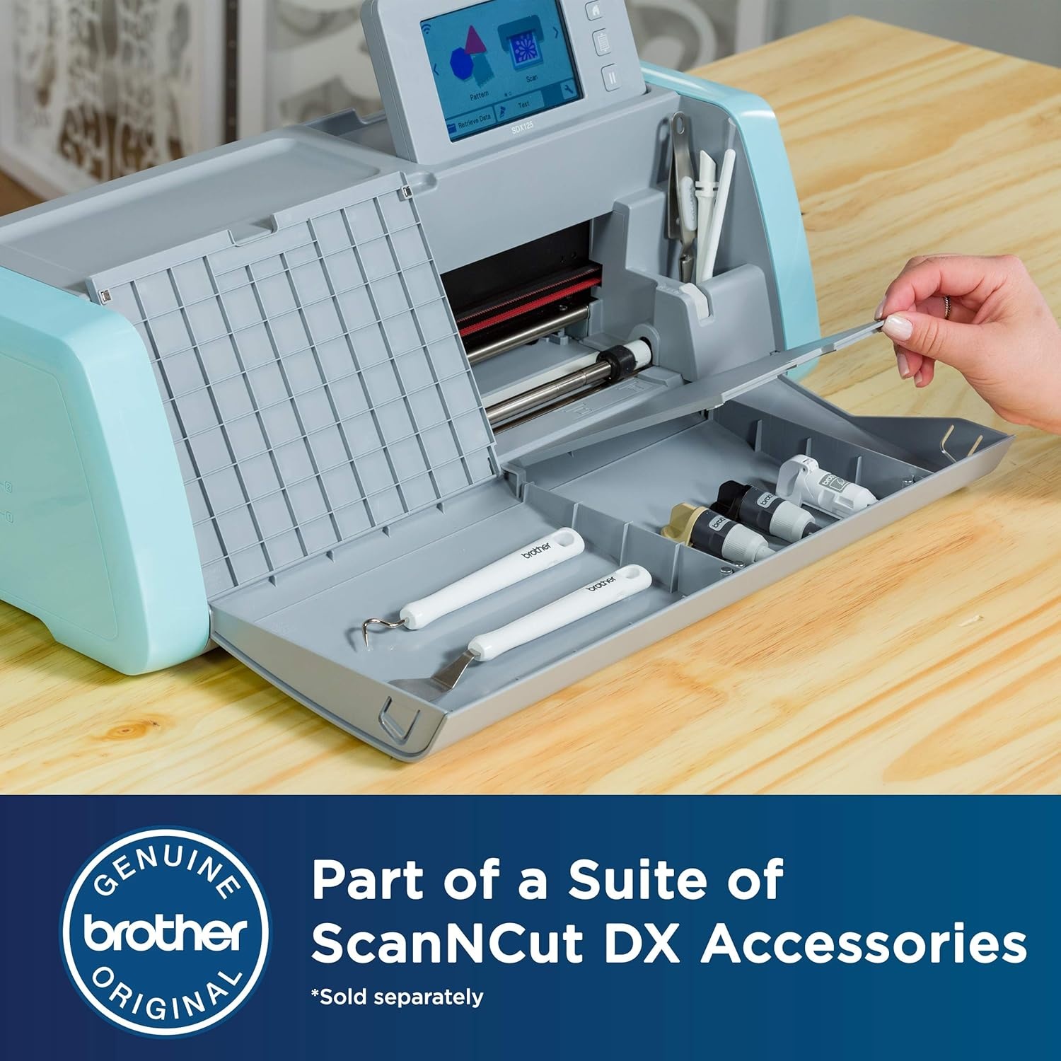image:imageBrother ScanNCut DX Thin Fabric Auto Blade Holder CADXHLDQ1 Use for Projects Including Quilting Pieces Sewing Patterns and AppliqusHolder