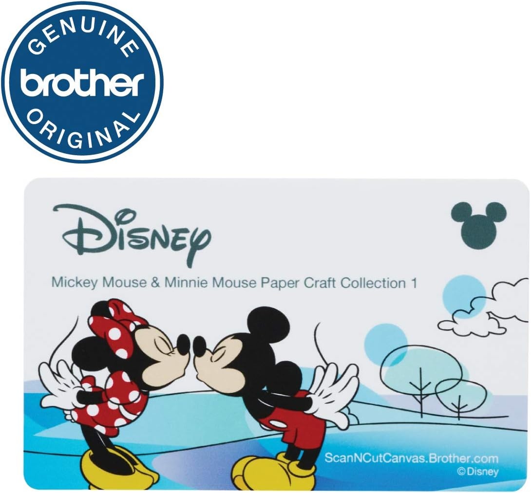 image:imageBrother ScanNCut Disney Pattern Collection 1 CADSNP01 Classic Mickey amp Minnie Mouse 26 Designs Disney Vinyl Decals DIY Valentines Cards Appliques with Mickey Ears Gloves Hearts Banners amp More