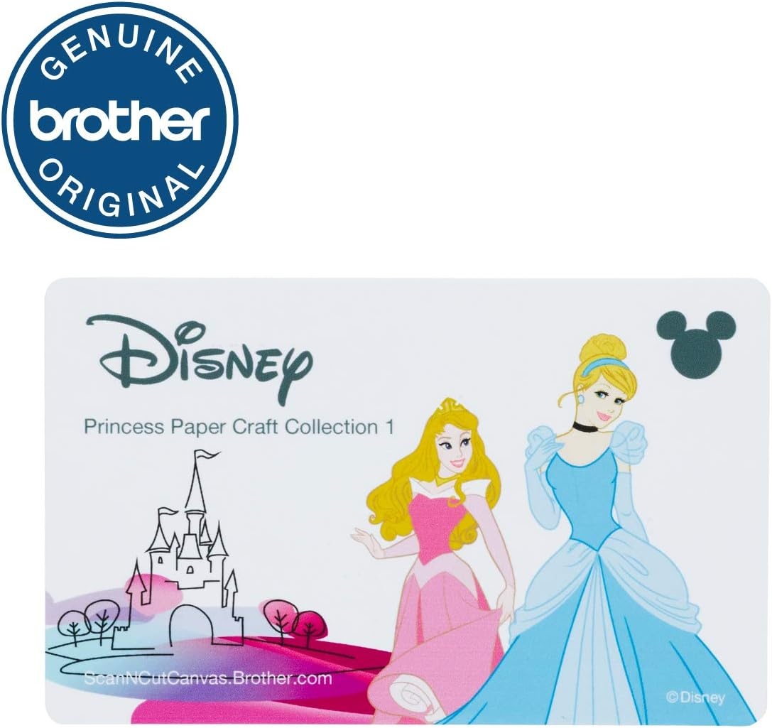 image:imageBrother ScanNCut Disney Pattern Collection 2 CADSNP02 Classic Disney Princesses 18 Designs for DIY Greeting Cards Bookmarks Gift Tags with Cinderella Belle Aurora Snow White Rapunzel and Ariel