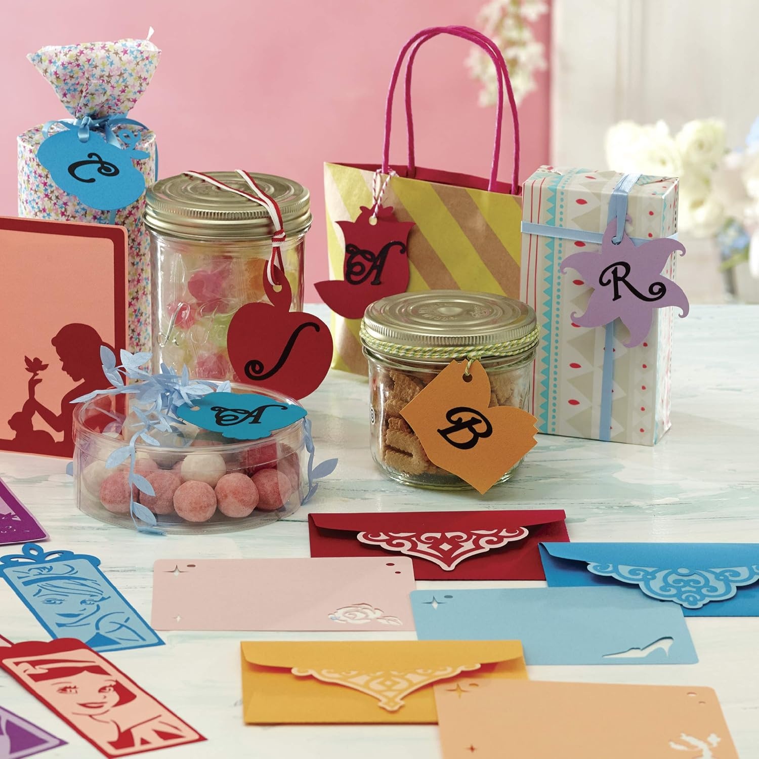 image:imageBrother ScanNCut Disney Pattern Collection 2 CADSNP02 Classic Disney Princesses 18 Designs for DIY Greeting Cards Bookmarks Gift Tags with Cinderella Belle Aurora Snow White Rapunzel and Ariel