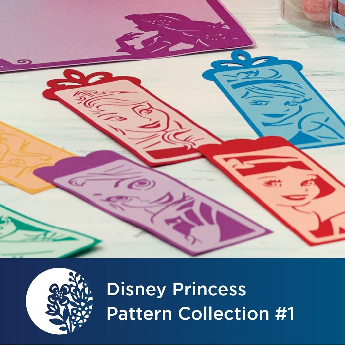 image:imageBrother ScanNCut Disney Pattern Collection 2 CADSNP02 Classic Disney Princesses 18 Designs for DIY Greeting Cards Bookmarks Gift Tags with Cinderella Belle Aurora Snow White Rapunzel and Ariel