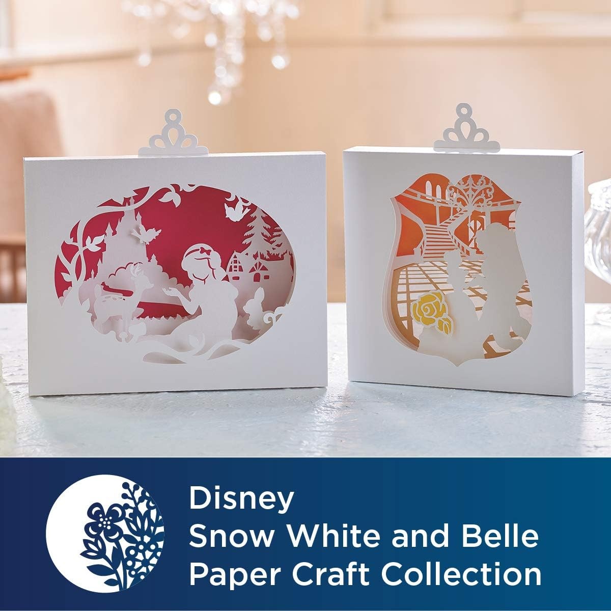 image:imageBrother ScanNCut Disney Snow White and Belle Paper Craft Collection CADSNP06 Includes 30 Intricate Designs for Shadowboxes PopUp Cards Rhinestone Templates and More