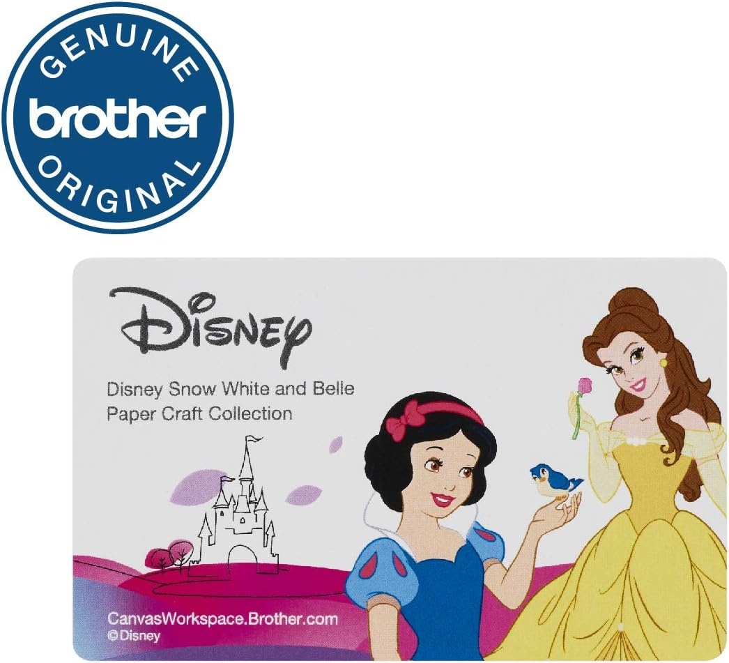 image:imageBrother ScanNCut Disney Snow White and Belle Paper Craft Collection CADSNP06 Includes 30 Intricate Designs for Shadowboxes PopUp Cards Rhinestone Templates and More