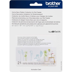 image:imageBrother ScanNCut DX Home Deco Pattern Collection for Roll Feeder CADXRFDP02 Includes 21 Designs with Tropical Plants Flowers Frames and More Make Vinyl Wall Decals up to 6 Long White