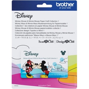 image:imageBrother ScanNCut Disney Pattern Collection 1 CADSNP01 Classic Mickey amp Minnie Mouse 26 Designs Disney Vinyl Decals DIY Valentines Cards Appliques with Mickey Ears Gloves Hearts Banners amp More