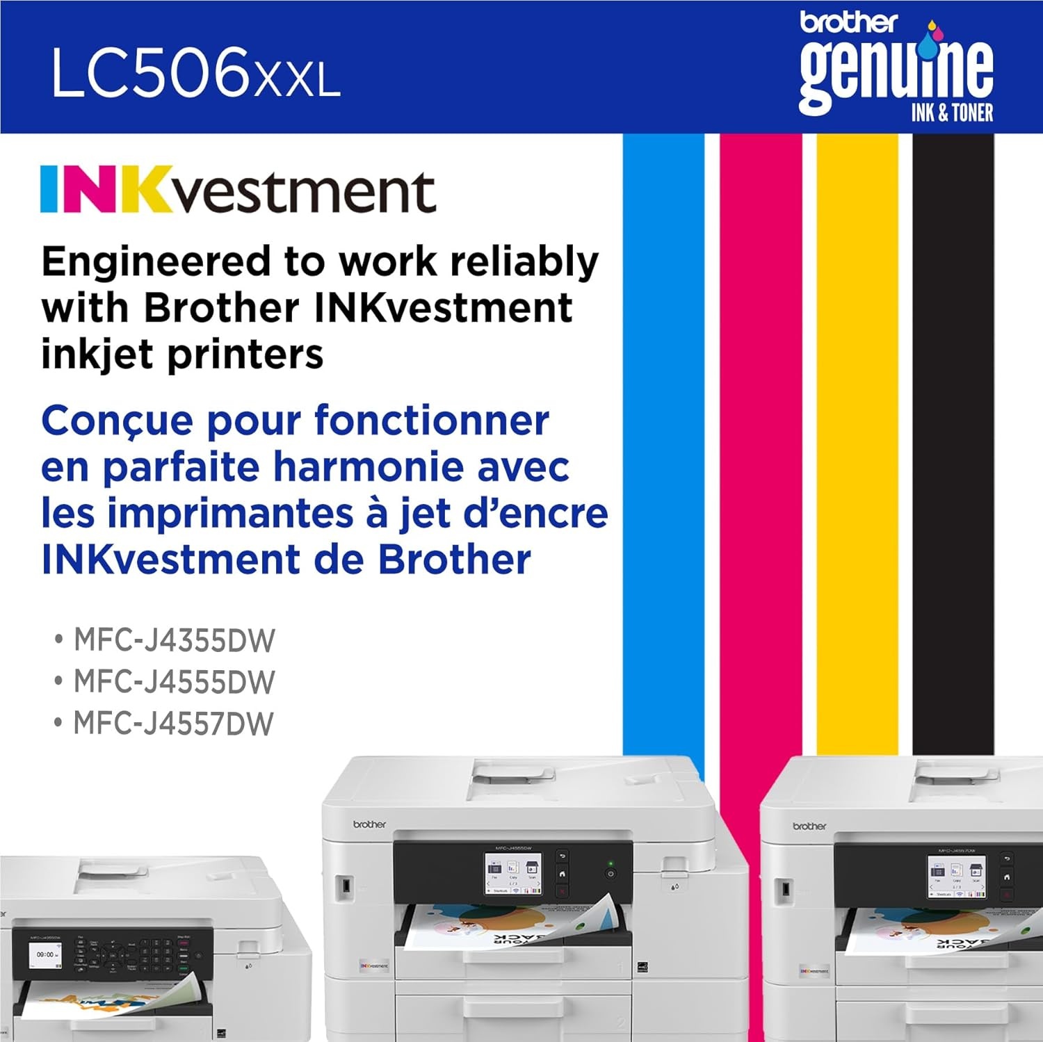 image:imageBrother Genuine LC506BK Standard Yield Black Ink Cartridge for use INKvestment 4355 4555 and 4557 PrintersBlack