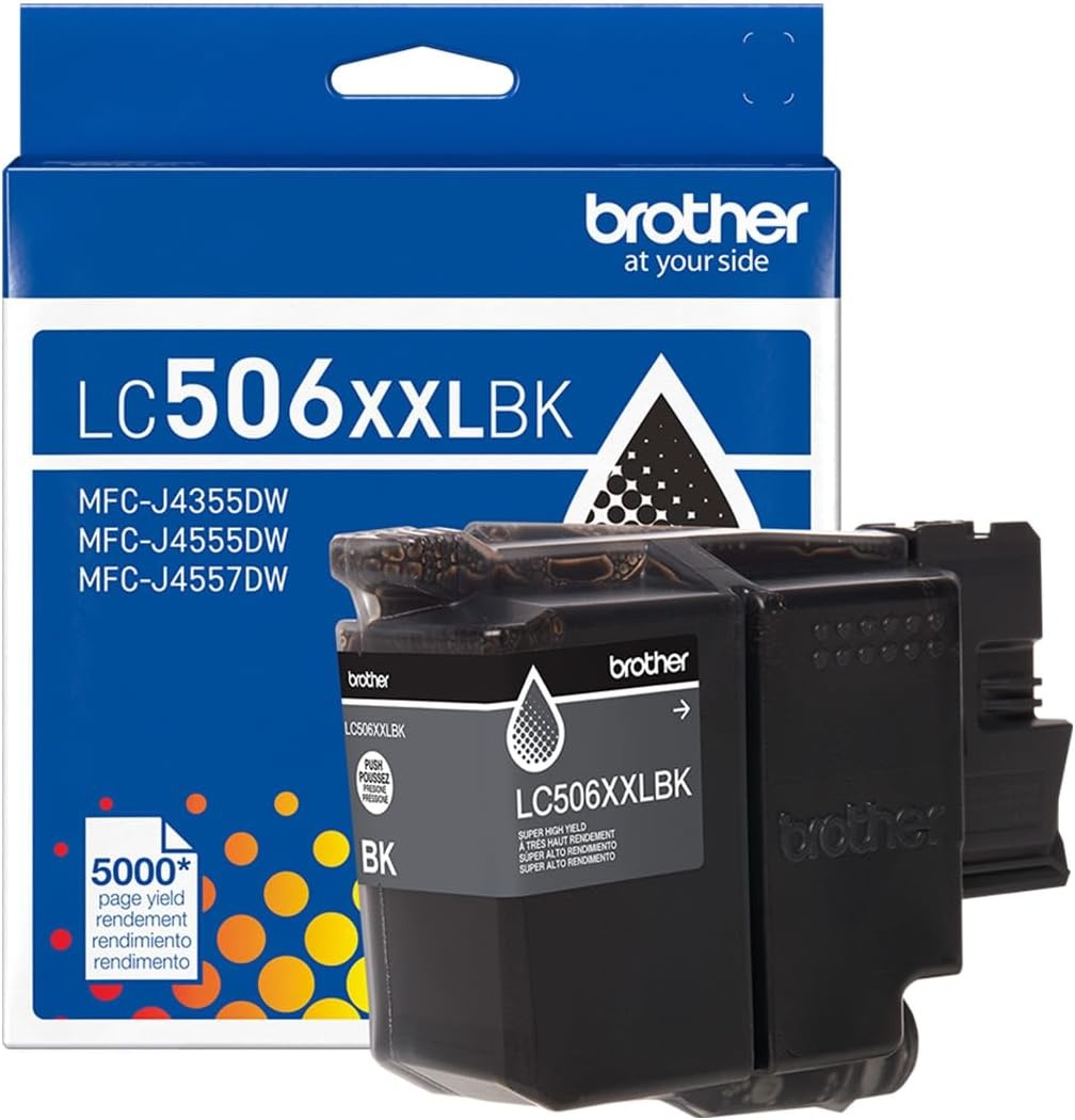 image:imageBrother Genuine LC506BK Standard Yield Black Ink Cartridge for use INKvestment 4355 4555 and 4557 PrintersBlack
