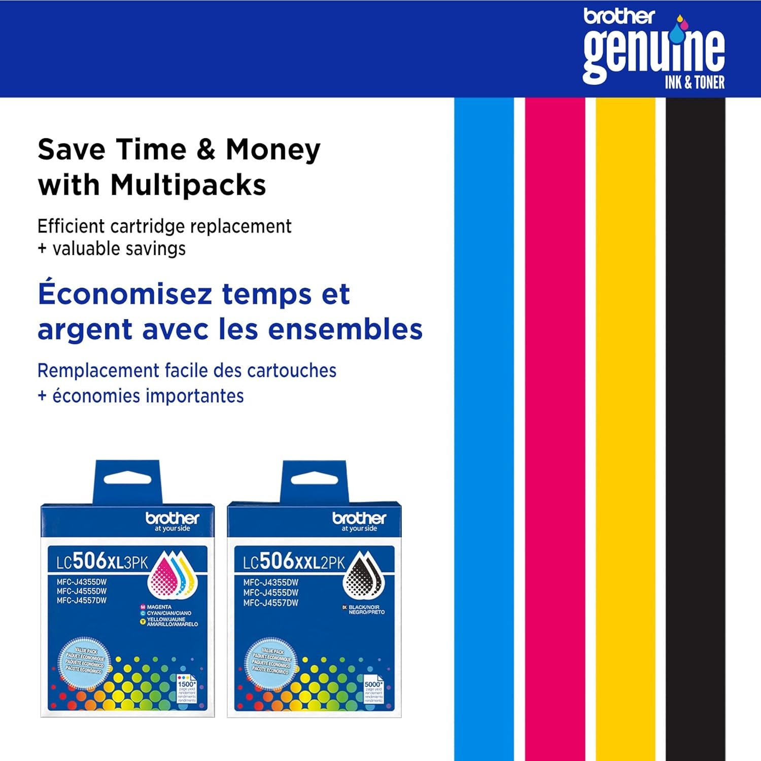 image:imageBrother Genuine LC506BK Standard Yield Black Ink Cartridge for use INKvestment 4355 4555 and 4557 PrintersCyan
